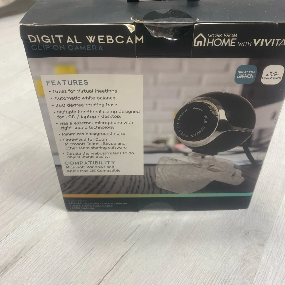 Vivitar Black Clip-On Digital Webcam